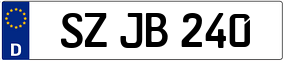 Trailer License Plate